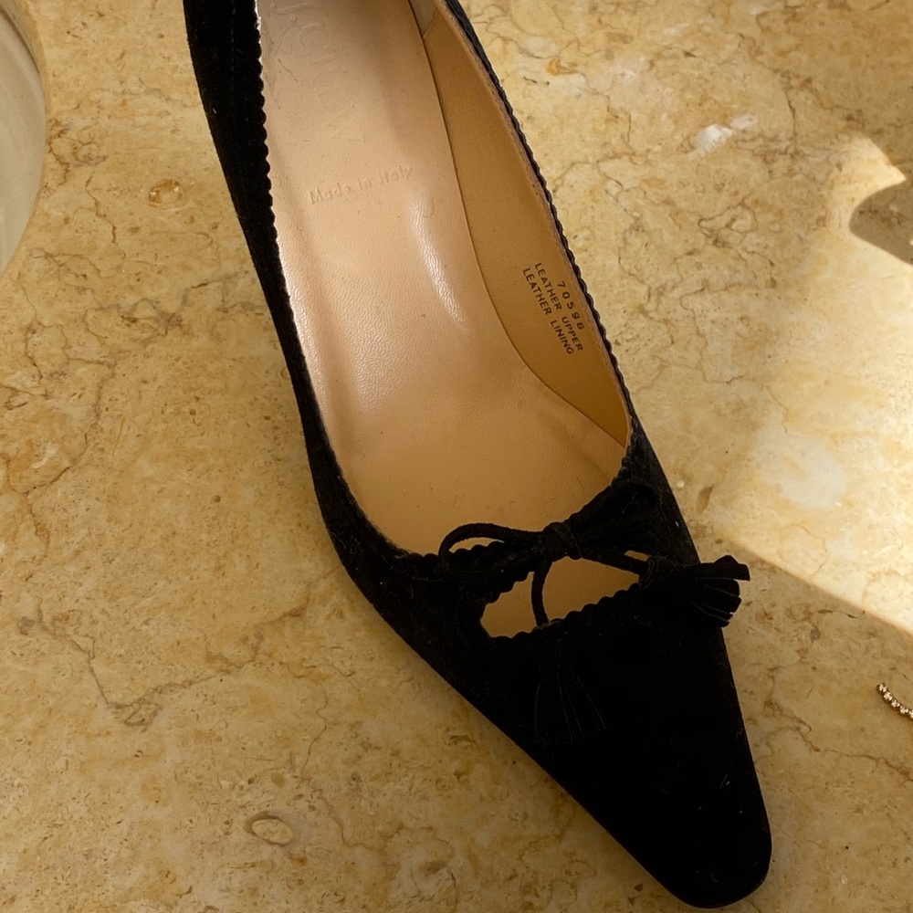 J Crew Collection suede heels new 8.5 black
